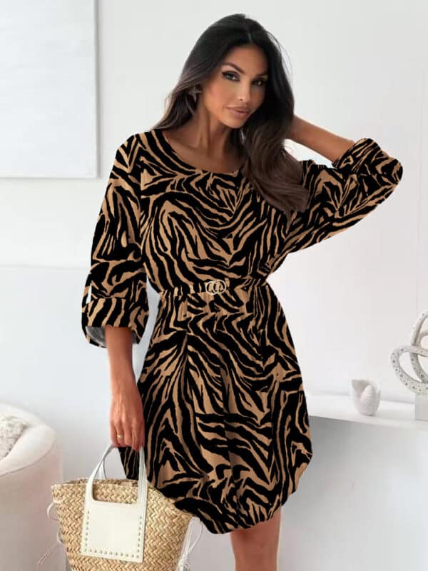 Φόρεμα μίνι animal print - Image 3