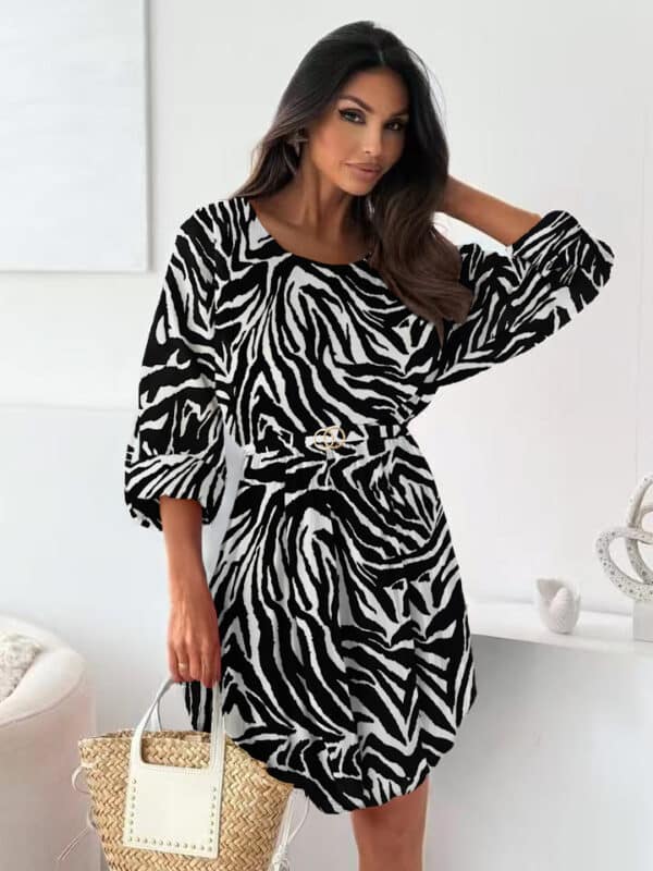 Φόρεμα μίνι animal print - Image 8