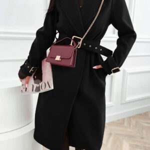 Παλτό με ζώνη και τσέπες