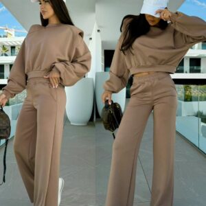 Σετ φόρμας μπλούζα με βάτες & παντελόνι