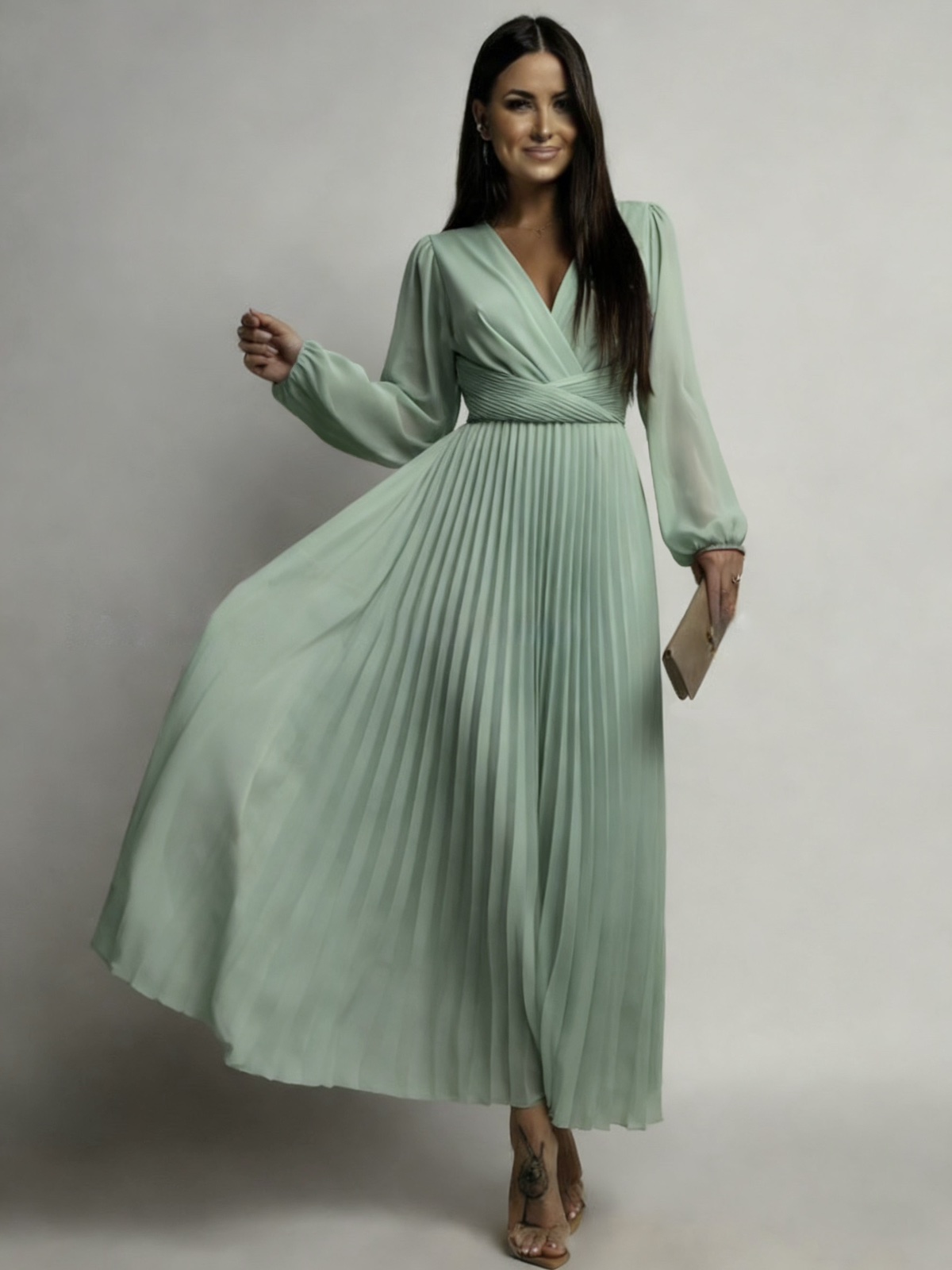 Φόρεμα μάξι πλισέ - Image 8