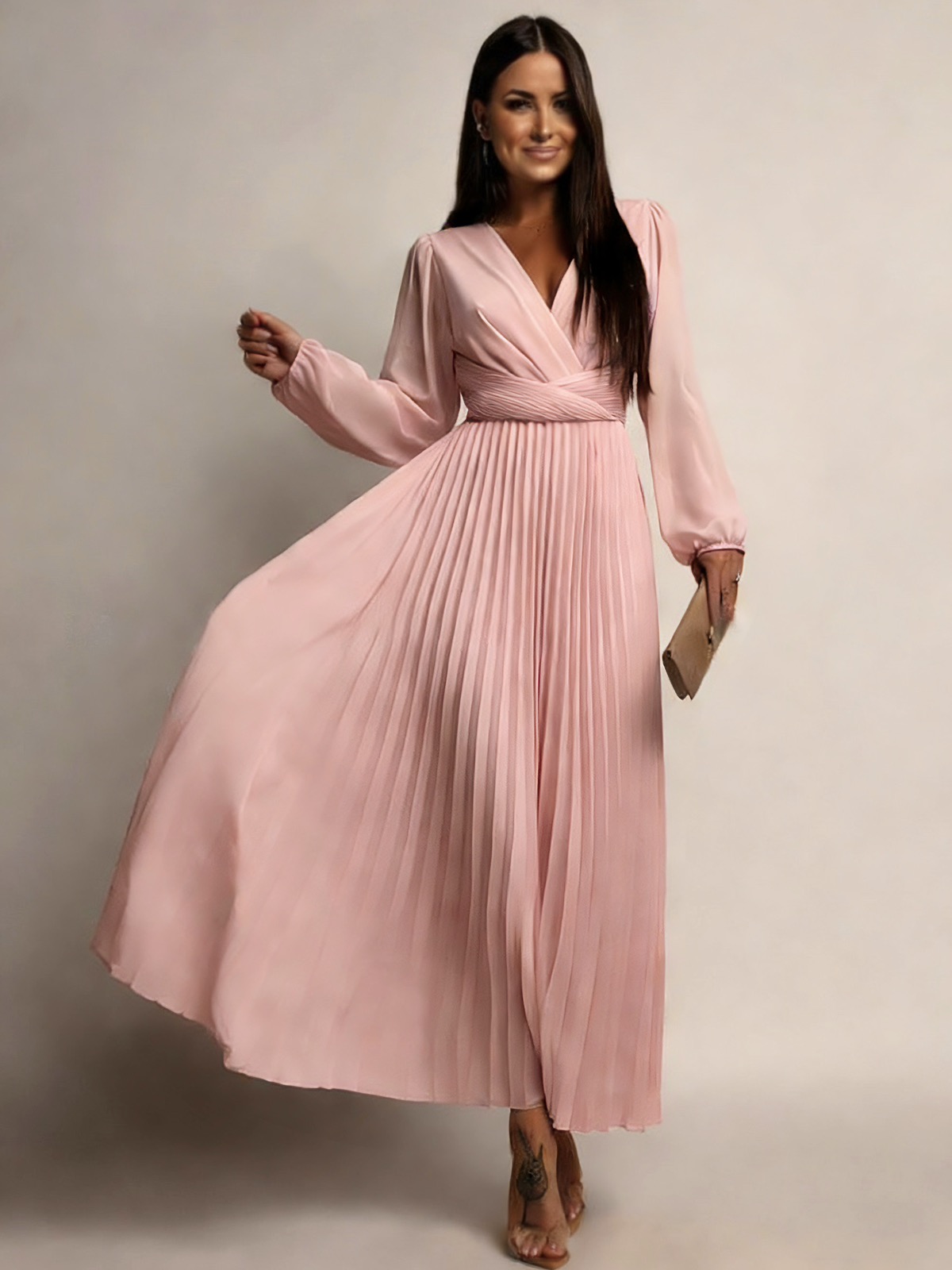 Φόρεμα μάξι πλισέ - Image 3