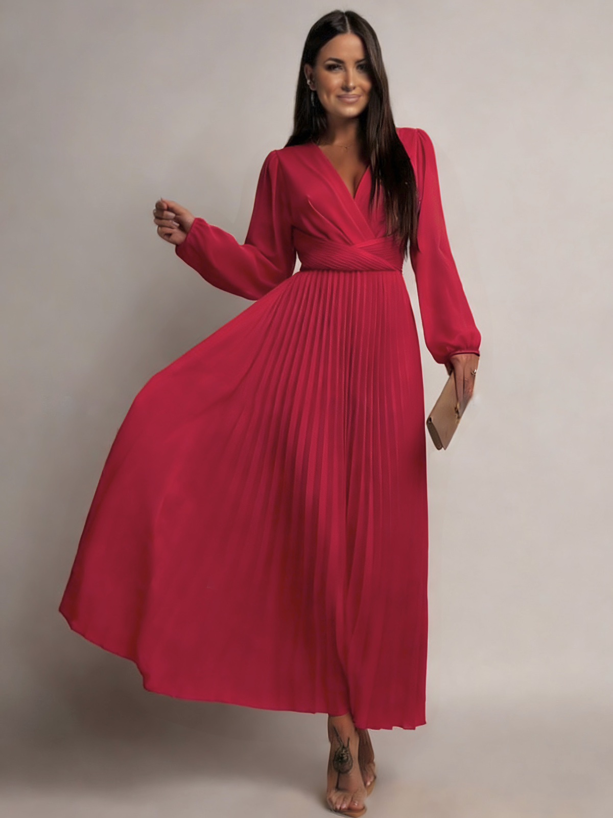 Φόρεμα μάξι πλισέ - Image 6