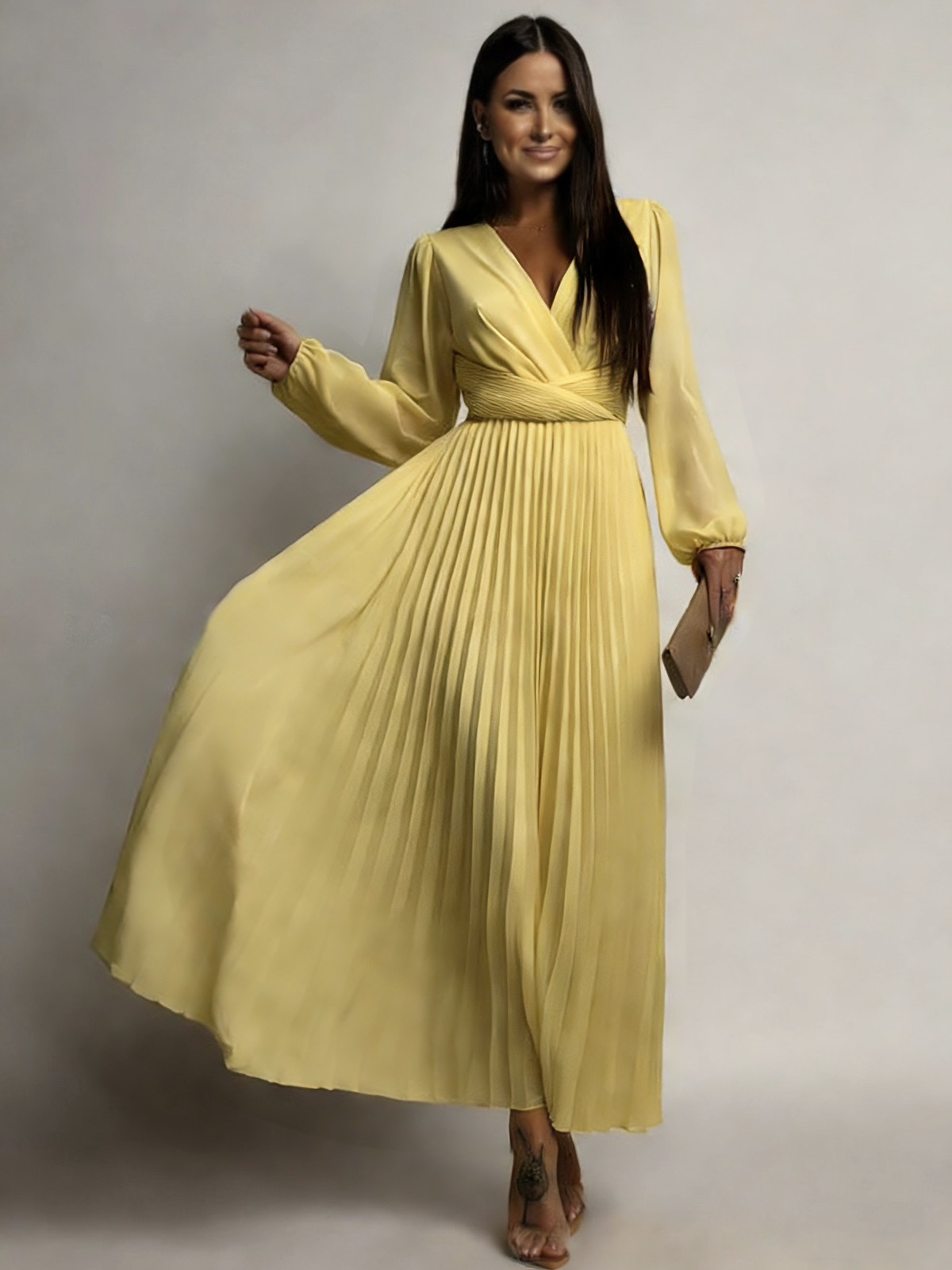 Φόρεμα μάξι πλισέ - Image 7