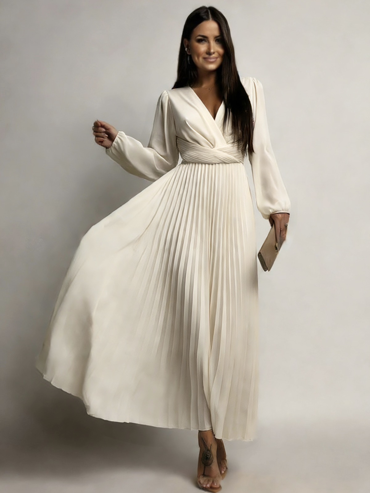 Φόρεμα μάξι πλισέ