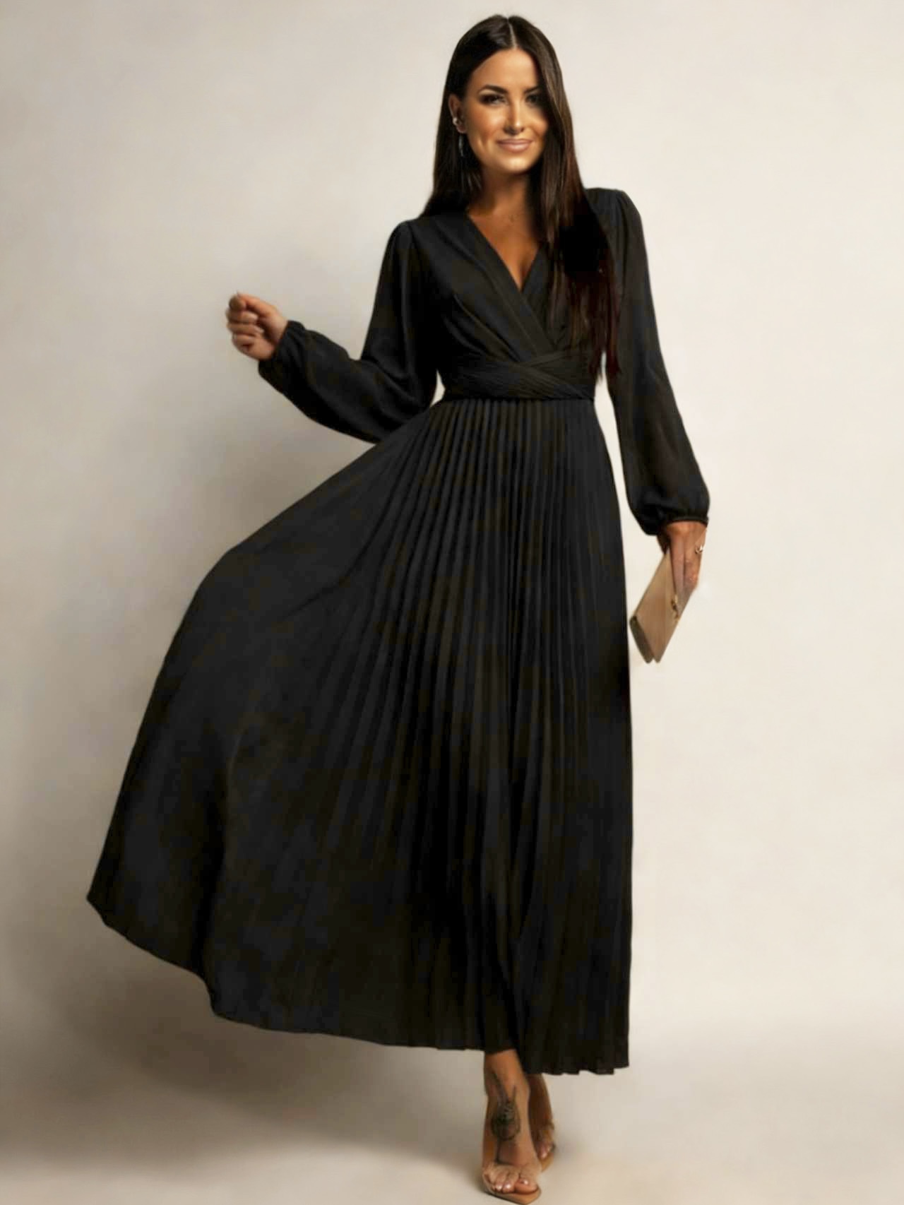 Φόρεμα μάξι πλισέ - Image 5