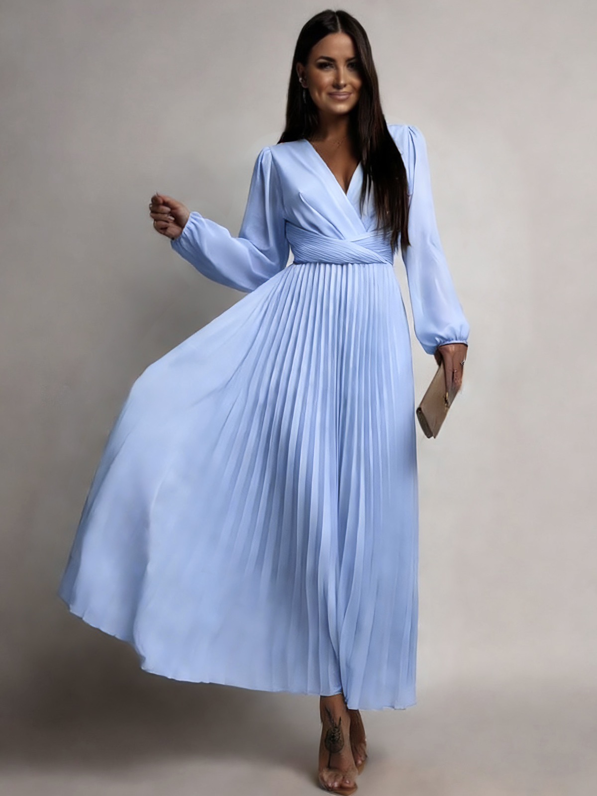 Φόρεμα μάξι πλισέ - Image 2