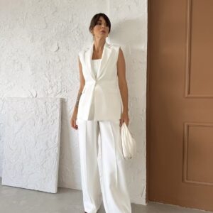 Σετ αμάνικο σακάκι με παντελόνι