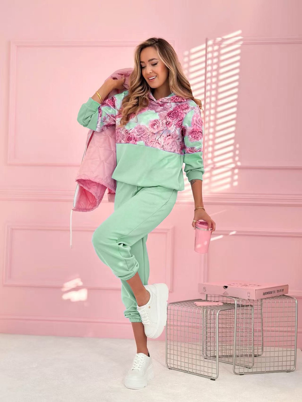 Σετ μπλούζα με κουκούλα & παντελόνι - Image 3