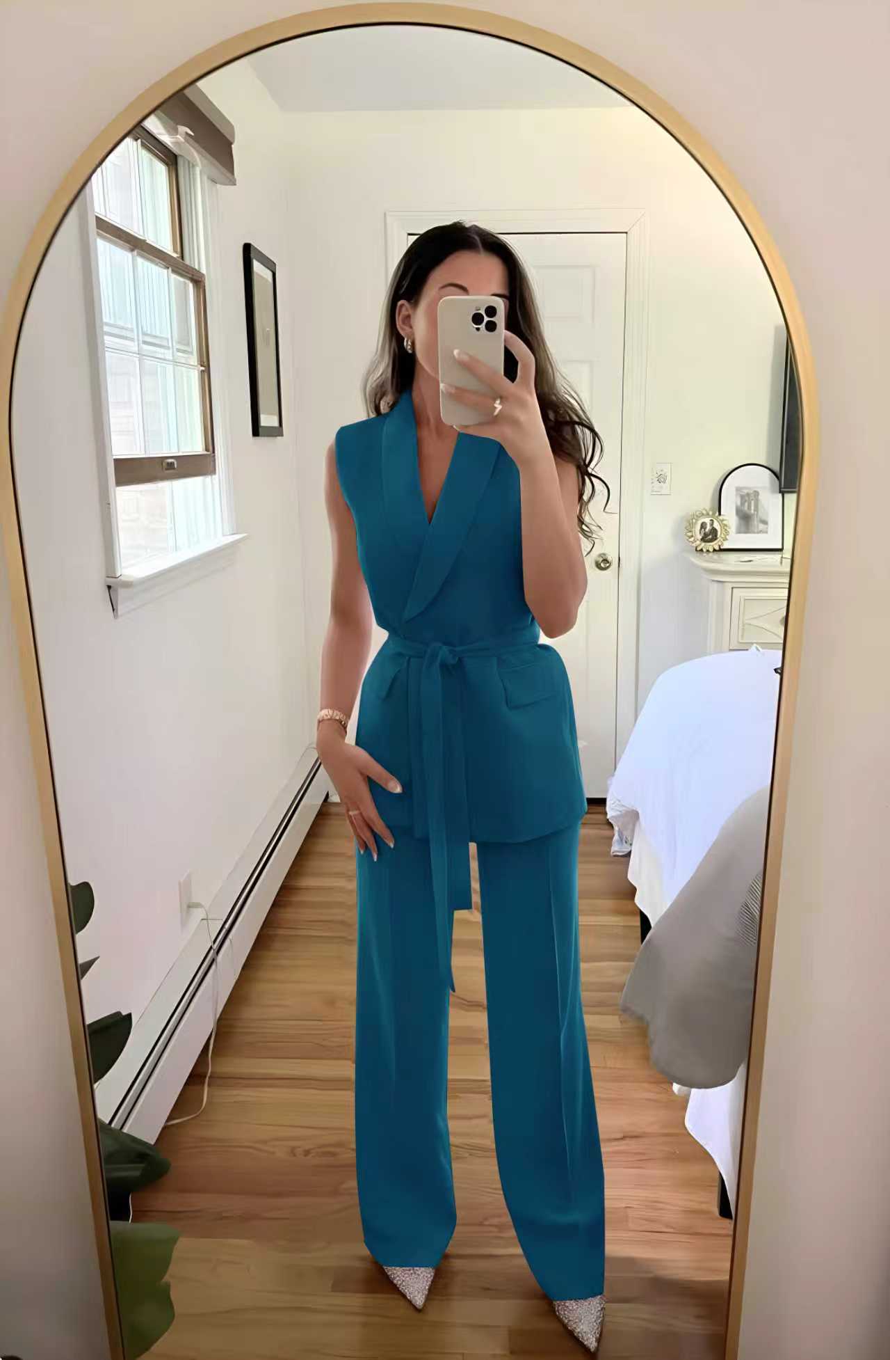 Σετ αμάνικο γιλέκο & παντελόνι