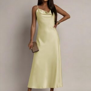 Φόρεμα μίντι σατινέ