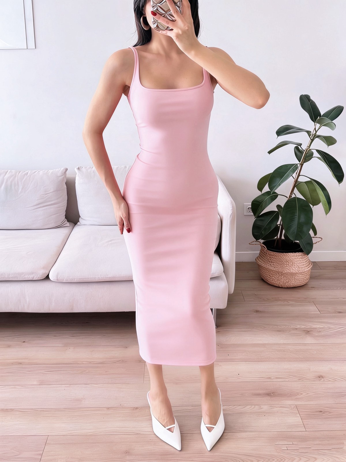 Φόρεμα μίντι τιραντέ - Image 4