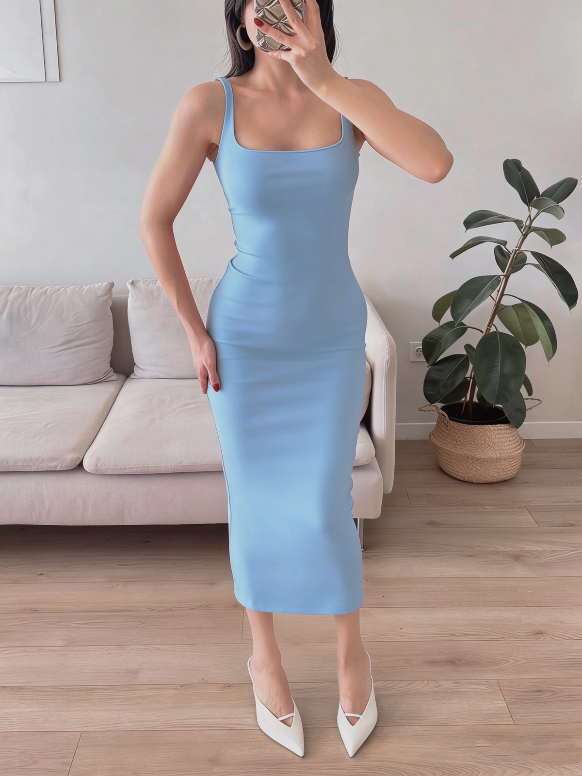 Φόρεμα μίντι τιραντέ - Image 3