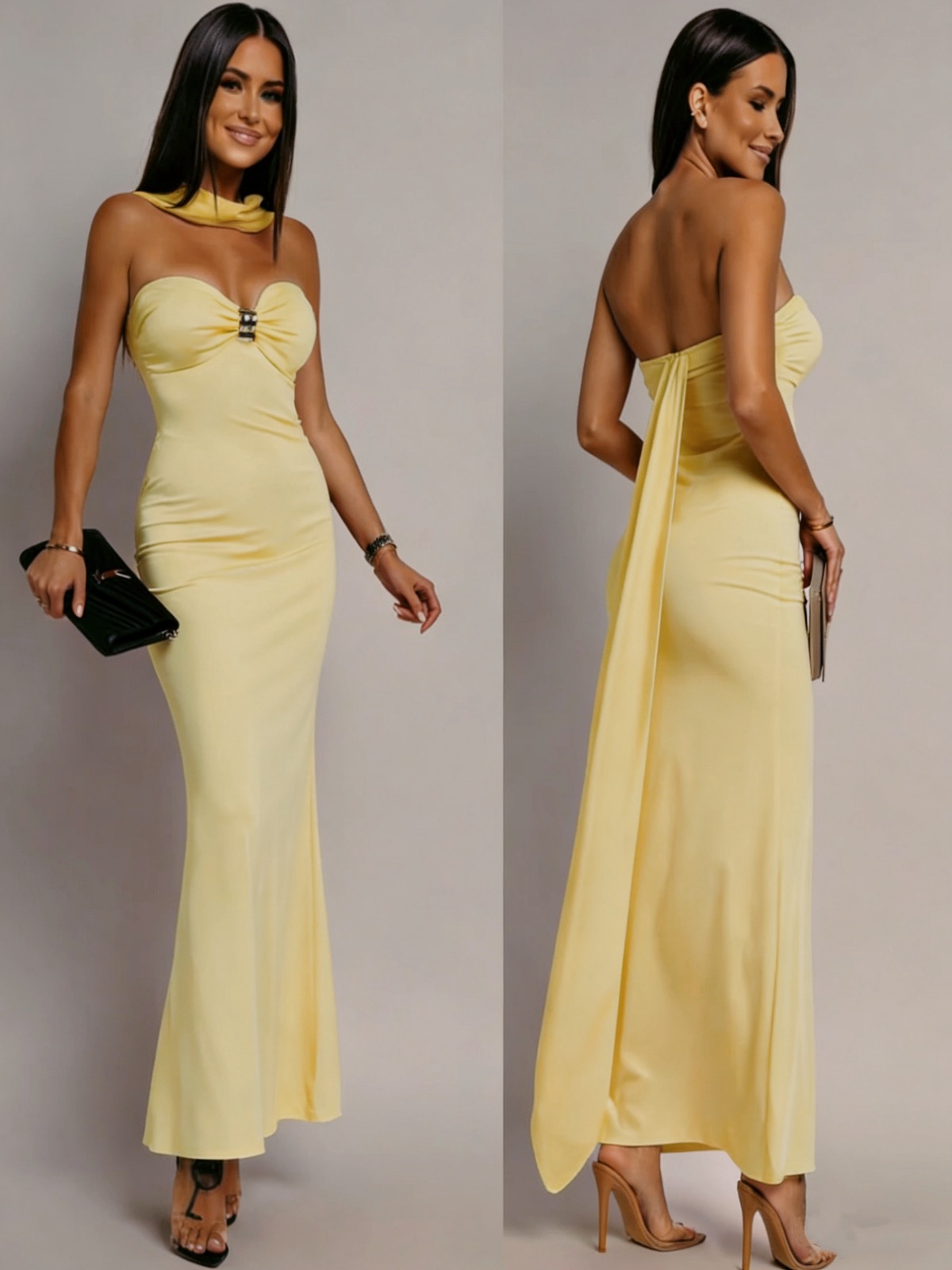 Φόρεμα μάξι στράπλες - Image 7