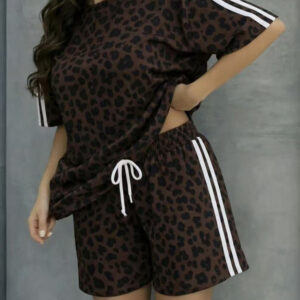 Σετ μπλούζα κοντομάνικη & σόρτς animal print