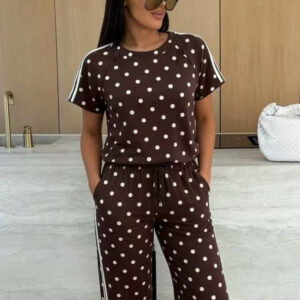 Σετ μπλούζα & παντελόνι πουά