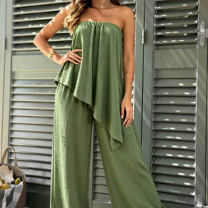 Ολόσωμη φόρμα ασύμμετρη στράπλες