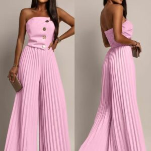 Ολόσωμη φόρμα στράπλες πλισέ